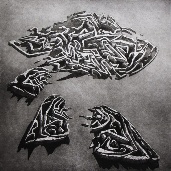 Betwixt and Between #4 | etching, intaglio | 50x50 cm